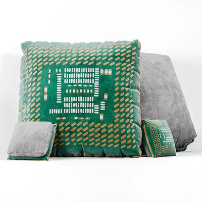 14 Tech & Computing Icons Pillow Print Bundle - Modern Digital Symbol Graphics for Creative Home Decor and Textile Projects