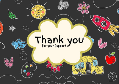 Doodle Thank You Card - Playful Hand-Drawn Gratitude Note for Personal and Business Use
