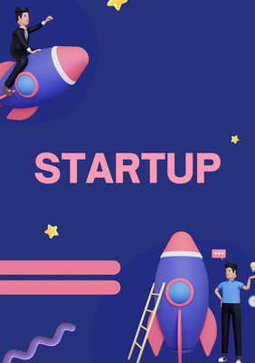 3D Startup Modern Tech Poster - Sleek Futuristic Wall Art for Innovators and Tech Enthusiasts