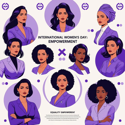 10 International Women's Day Posters - Empowerment PSD Design Kit - Stylish Editable Templates for Impactful Marketing Campaigns
