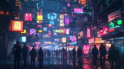 Cyberpunk-Inspired Futuristic City Concept Art - Immersive Sci-Fi Digital Art for Creators and Designers 2025