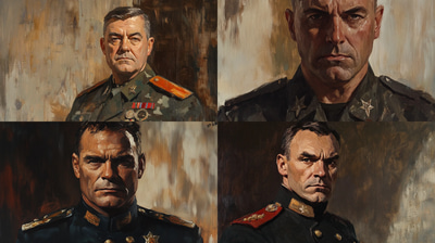 Military Uniform Portrait of a Man - Classic Canvas Portrait for Timeless Personal and Professional Display