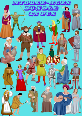 Chivalry Chronicles Premium Pack - Elegant Historical Line Art Illustrations for Designers & Storytellers
