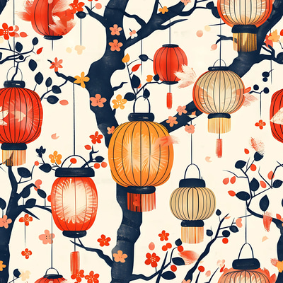 200 Sakura Bloom Japanese Patterns - Elegant Seasonal Floral Designs for Creative Projects and Printables