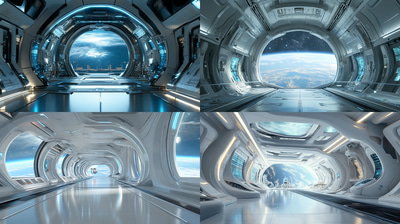 Celestial Gate Arcane Spaceport Nexus - Fantasy Environment Art for Immersive Worldbuilding and Game Design