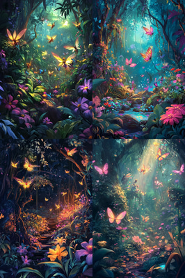 Pixie Pandemonium Fairy Prank Scene - Whimsical Cartoon Fantasy Art for Creative Storytelling and Visual Projects