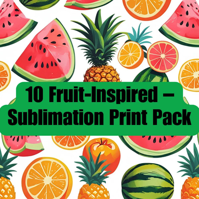 10 Fruit-Inspired Sublimation Print Pack - Vibrant Pillow Designs for Creative Home Decor and Crafting