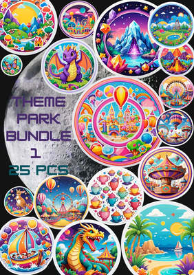 Carnival Fun Sticker Pack - Vibrant Celebration & Holiday Stickers for Festive Designs and Creative Projects