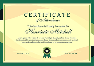 Minimalist Certificate Template White Green - Sleek Editable Certificates for Educators and Professionals in 2025-2026
