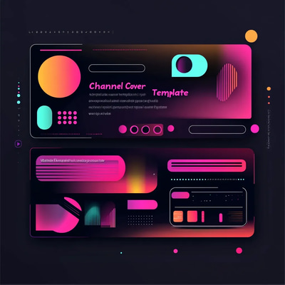 Channel Cover Template YouTube - Modern YouTube Channel Art Template for Creators and Marketers