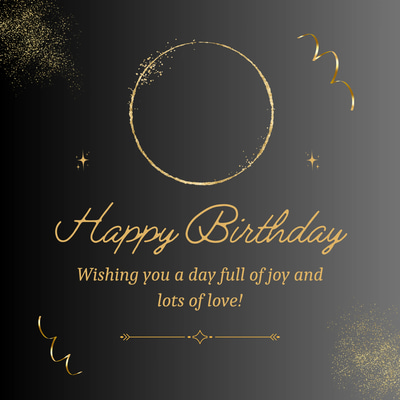 Dark Elegant Happy Birthday Card - Sophisticated Luxury Invitation for Stylish Celebrations and Memorable Events