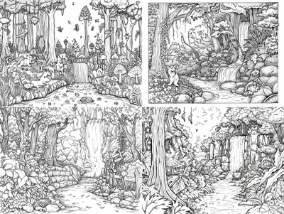 Magical Forest Coloring - Enchanting Fantasy Coloring Pages for Creative Relaxation and Artistic Expression
