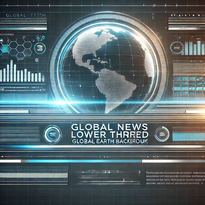 Global News Lower Third - Digital Earth Backdrop - Dynamic Motion Graphics for Broadcast and Digital Storytelling