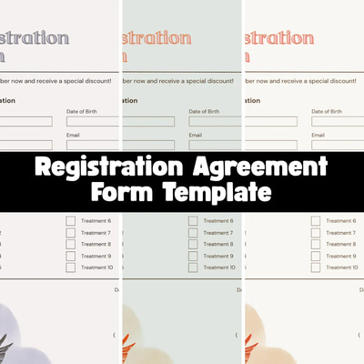 Registration Agreement Form Template - Professional Contract Document for Business & Office Efficiency