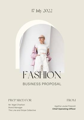 Chic Runway Fashion Proposal Template - Sleek Branding & Business Planning for Style Professionals