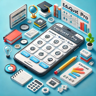 EduQuest Pro - Interactive Learning App with Theory, Quizzes, and Admin Dashboard for Mobile Education