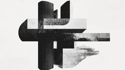 Black & White Typography Contrast Design - Bold Monochrome Wall Art for Stylish Interiors and Creative Spaces