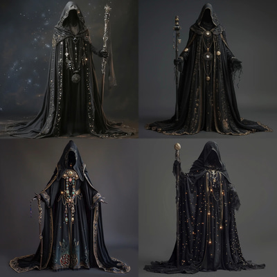 Arcane Eclipse Mystic Robes Concept - Enchanting Costume & Fashion Concept Art for Creatives and Designers