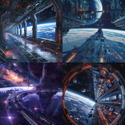 Orbitus Prime Celestial Dockyard Concept - Immersive Environment Concept Art for Sci-Fi Creators and Visual Storytellers