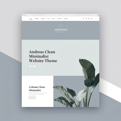Andreas Clean Minimalist Website Theme - Sleek CSS Template for Modern Developers and Designers