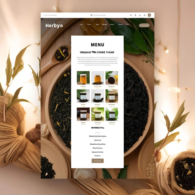 Herbyo Organic Tea Store Theme - Clean, Natural Shopify Template for Eco-Friendly Brands and Online Retailers