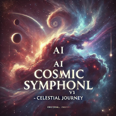 AI Cosmic Symphony V1 - Celestial Journey - Cinematic Orchestral AI Music for Immersive Creative Projects