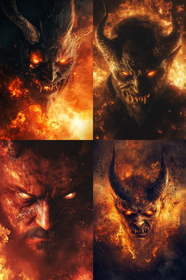 Monstrous-Faced Man Illustration - Dark Horror Digital Portrait for Creators and Storytellers