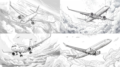 Airplane Coloring Page - Creative Transportation Coloring Sheet for Kids & Educators