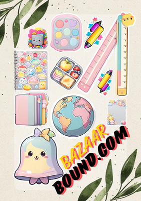 10+ School Days Classic Sticker Set - Vibrant Celebration Stickers for Fun & Festive Projects