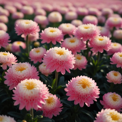 Chrysanthemums Flowers Background 4K - Cinematic Nature Stock Video for Creative Wildlife and Weather Projects