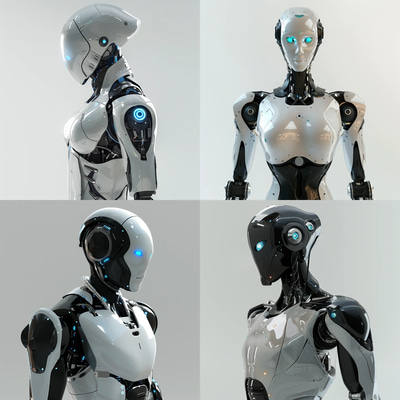 Neo-Chassis Ultra-Realistic Android Concept - Detailed Mechanical Robotics Art for Designers and Futurists