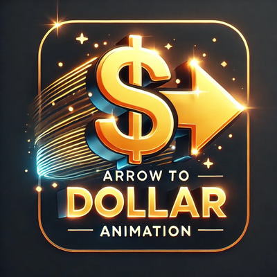 Arrow to Dollar Animation - Dynamic Motion Graphic Elements for Engaging Financial Videos and Presentations