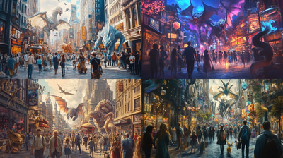 Glowstep Avenue - The Invisible Magic - Enchanting Magical Realism Art for Fantasy Enthusiasts and Creative Projects