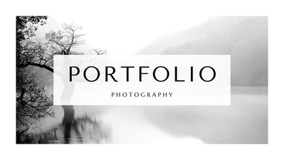 Greyscale Photography Portfolio Template - Minimalist Business Portfolio & Cover Letter Design for Creatives and Professionals 2025