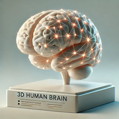 3D Human Brain Model - Immersive Motion Graphic for Scientific Visualizations and Creative Projects