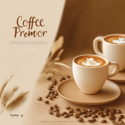Coffee Promo Design Twitter X - Engaging Social Media Post Templates for Impactful Twitter Campaigns