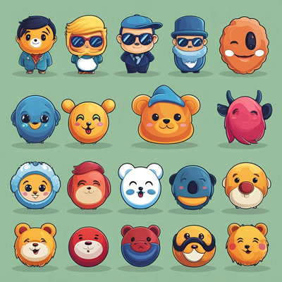 164 Cartoon Vector Illustrator Brushes - Playful & Expressive Brush Set for Creative Vector Art and Illustration