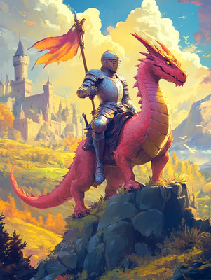 Sir Bumbleshine Clumsy Hero Moment - Whimsical Cartoon Fantasy Art for Creative Storytelling and Branding