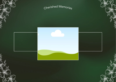 Dark Green Gradient Photo Obituary Card - Elegant Memorial Invitation for Funeral Tributes and Remembrance