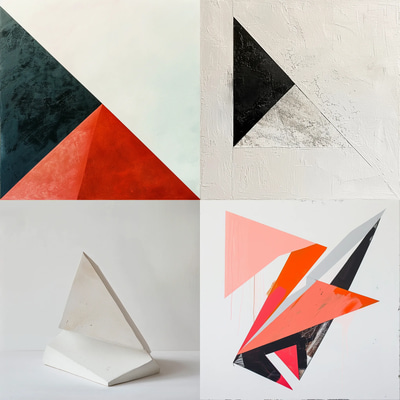 Minimal Abstract Bold Triangle - Bold Minimalist Abstract Art for Creative Spaces and Modern Decor