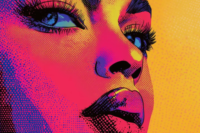 Modern Pop Art Portrait - Colorful Expressive Wall Art for Vibrant Contemporary Spaces