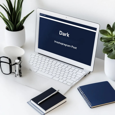 Dark Blue White Schedule Meeting Instagram Post - Professional Corporate Invitation Template for Business Engagement and Social Media Branding