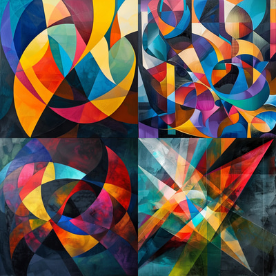 Hard Edge Precise Angular Forms - Sharp Geometric Abstract Art for Modern Creative Spaces