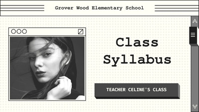 Monochrome Syllabus Computer Class Deck - Clean Educational Lesson Plan Templates for Professional Training