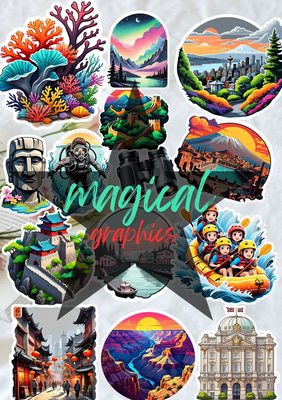 25 Destination Dreams Travel Sticker Collection - Vibrant Adventure Graphics for Creative Journeys and Digital Storytelling