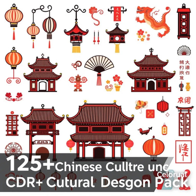 125+ Chinese Culture Vector Icons - Cultural Design Pack for Creative Projects and Branding