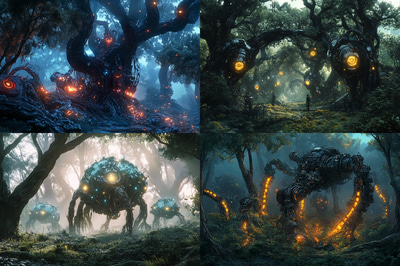 Engineered Bio-Forest - Futuristic Bio-Punk Sci-Fi Art for Visionary Designers and Storytellers