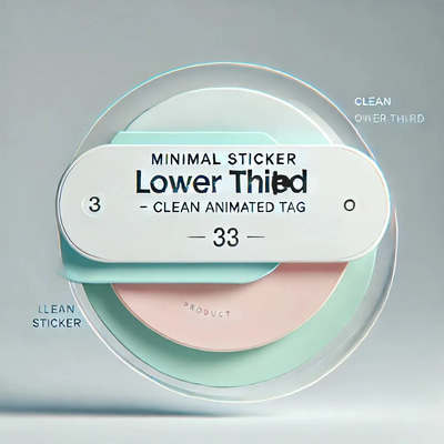 Minimal Sticker Lower Third - Clean Animated Tag - Sleek Motion Graphics for Professional Video Branding and Broadcast Use
