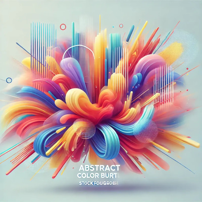 Abstract Color Burst - Vibrant Background Loop - Dynamic Animated Visuals for Creative Video Projects and Presentations
