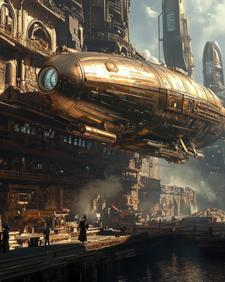 Adventurers Exploring a Steampunk World - Sci-Fi Art - Immersive Steampunk Science Fiction Art for Creators and Enthusiasts